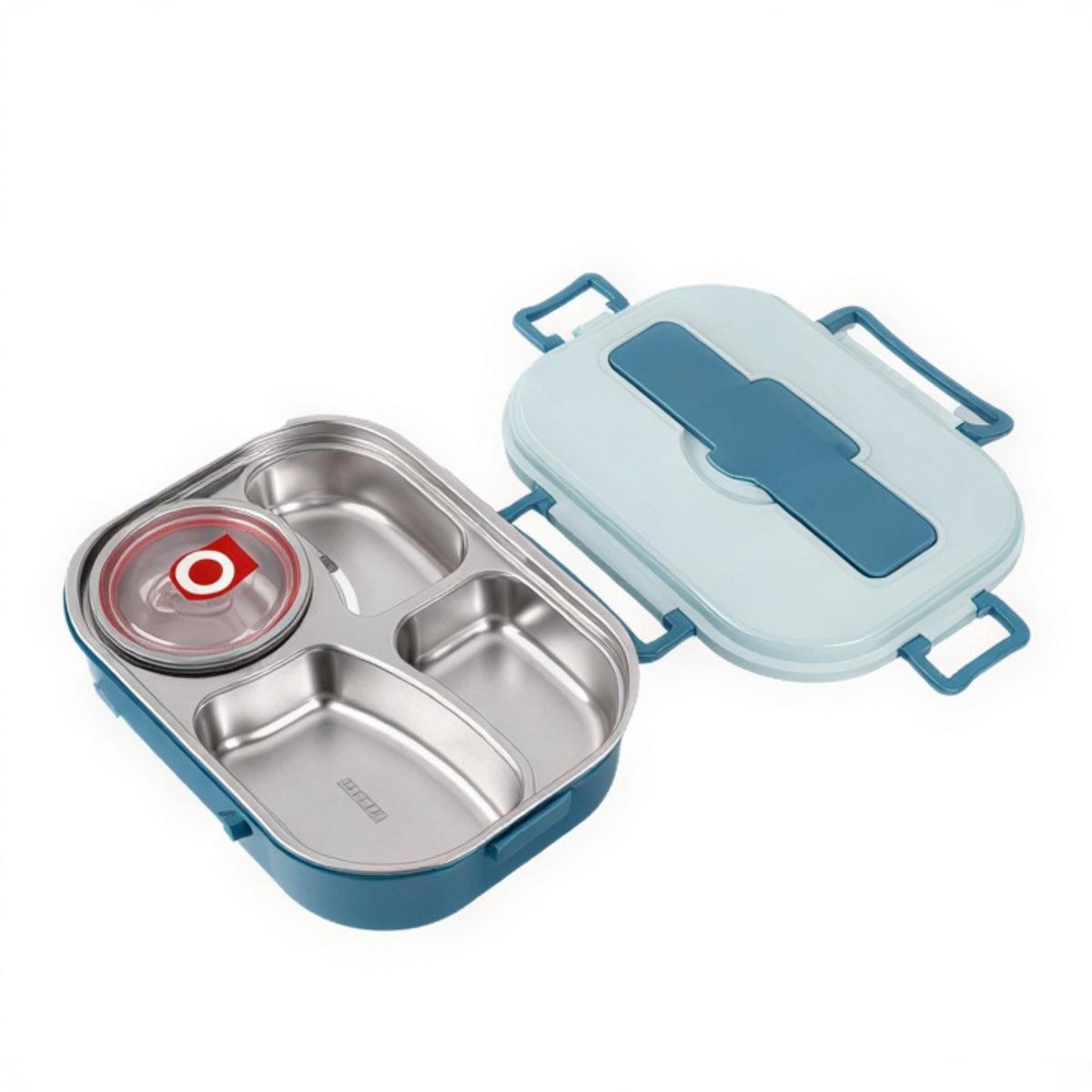 Insulated Bento Lunch Box With Soup Bowl And Multiple Compartments