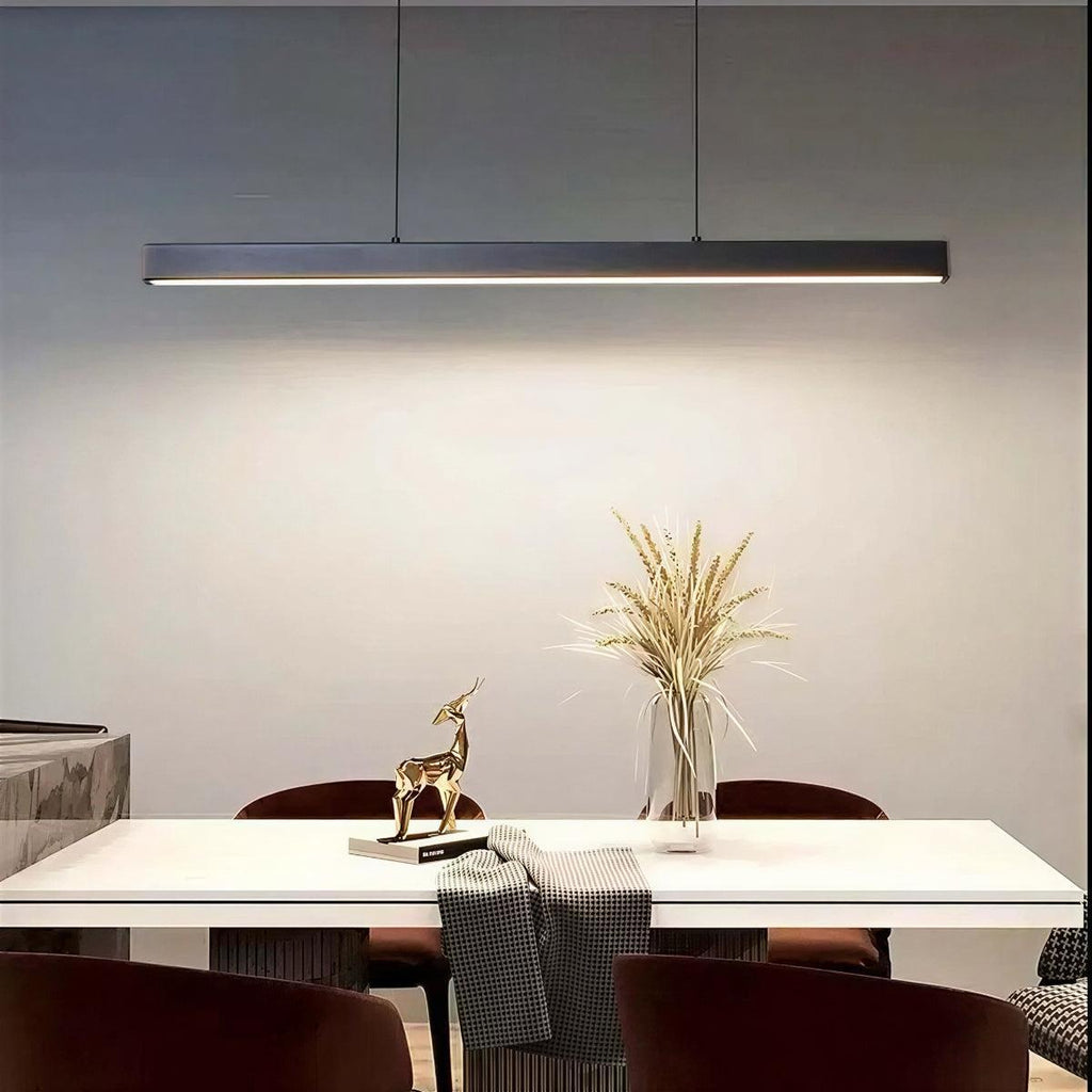Kitchen Island Pendant Lighting With Linear Bar Hanging Fixture