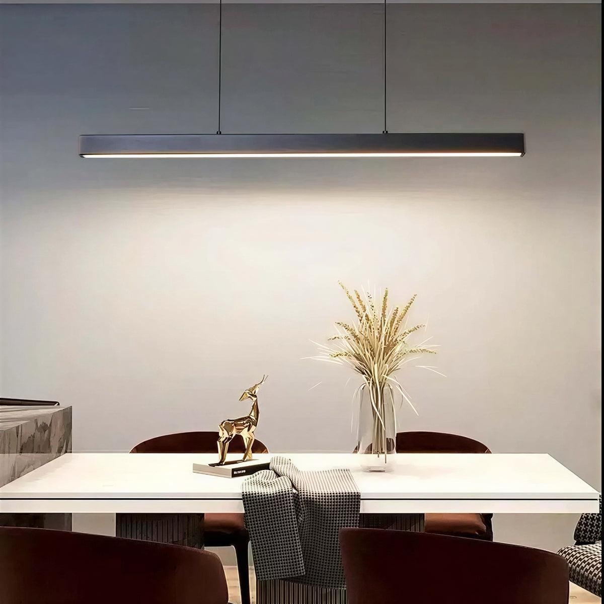 Kitchen Island Pendant Lighting With Linear Bar Hanging Fixture