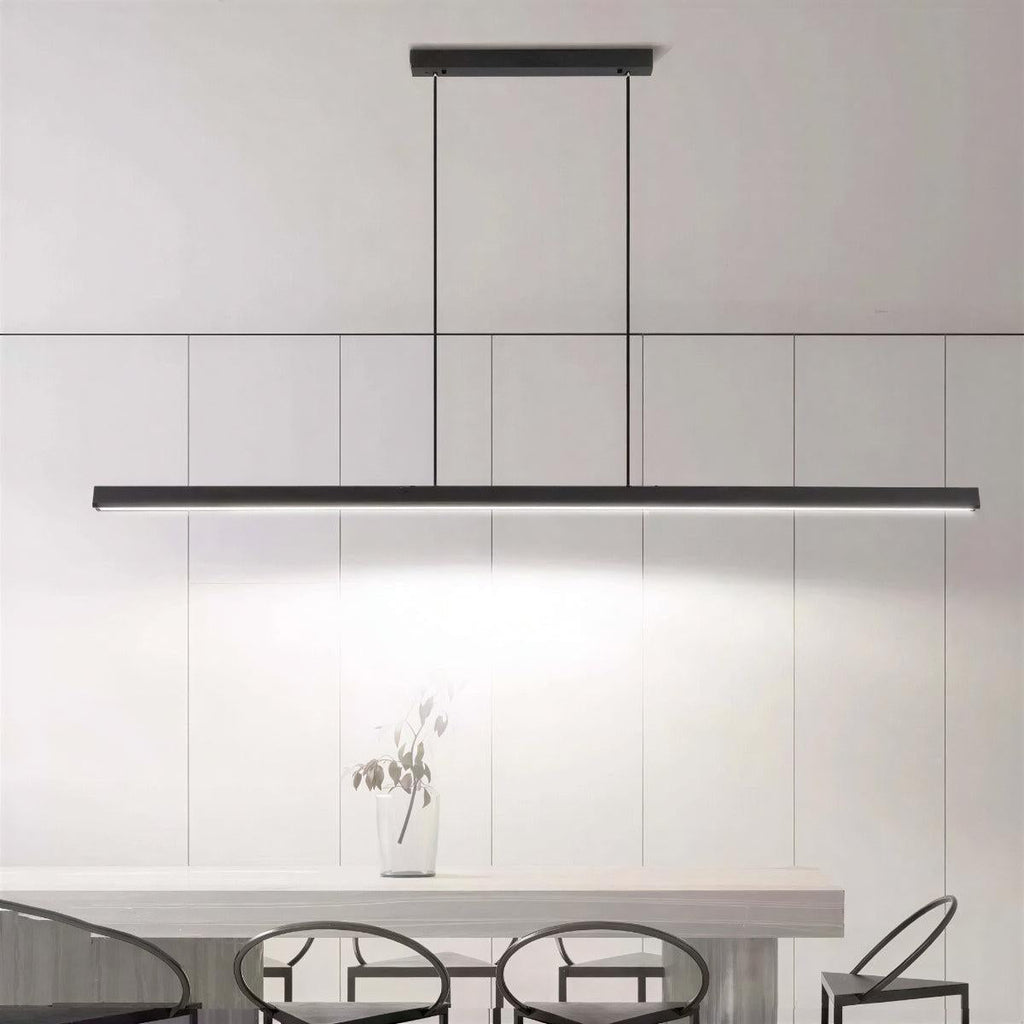 Kitchen Island Pendant Lighting With Linear Bar Hanging Fixture