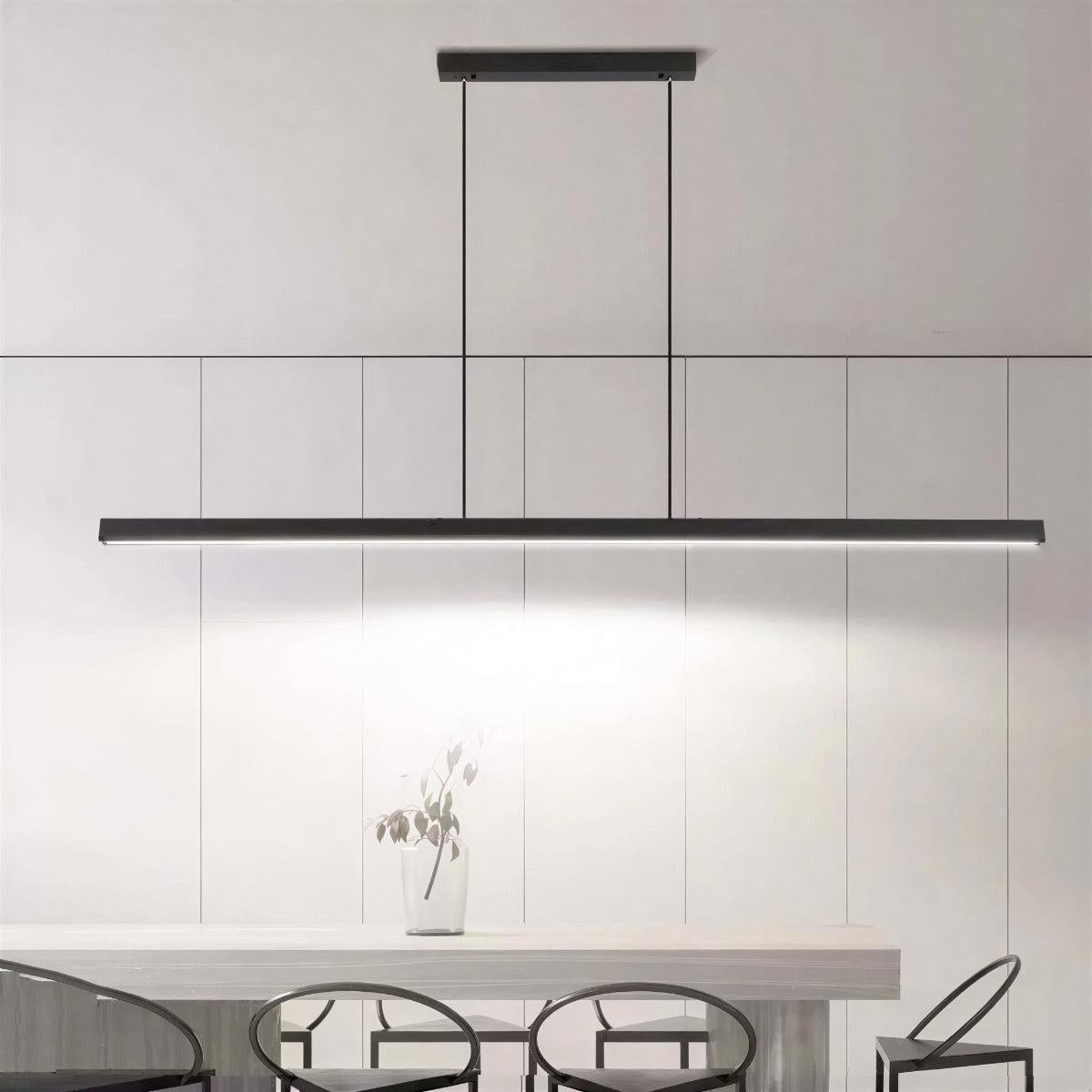 Kitchen Island Pendant Lighting With Linear Bar Hanging Fixture