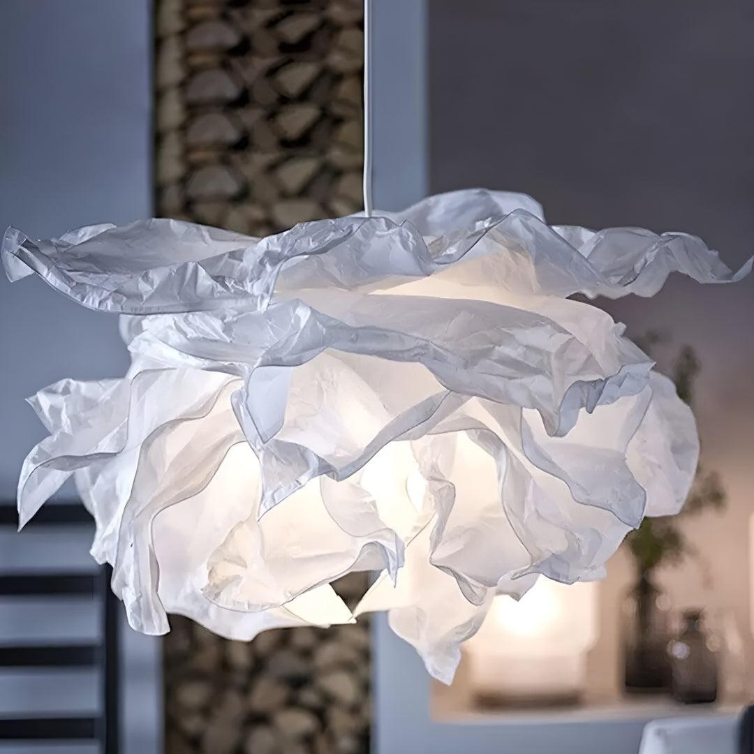 Layered Cloud Paper Pendant Light With Ambient Glow