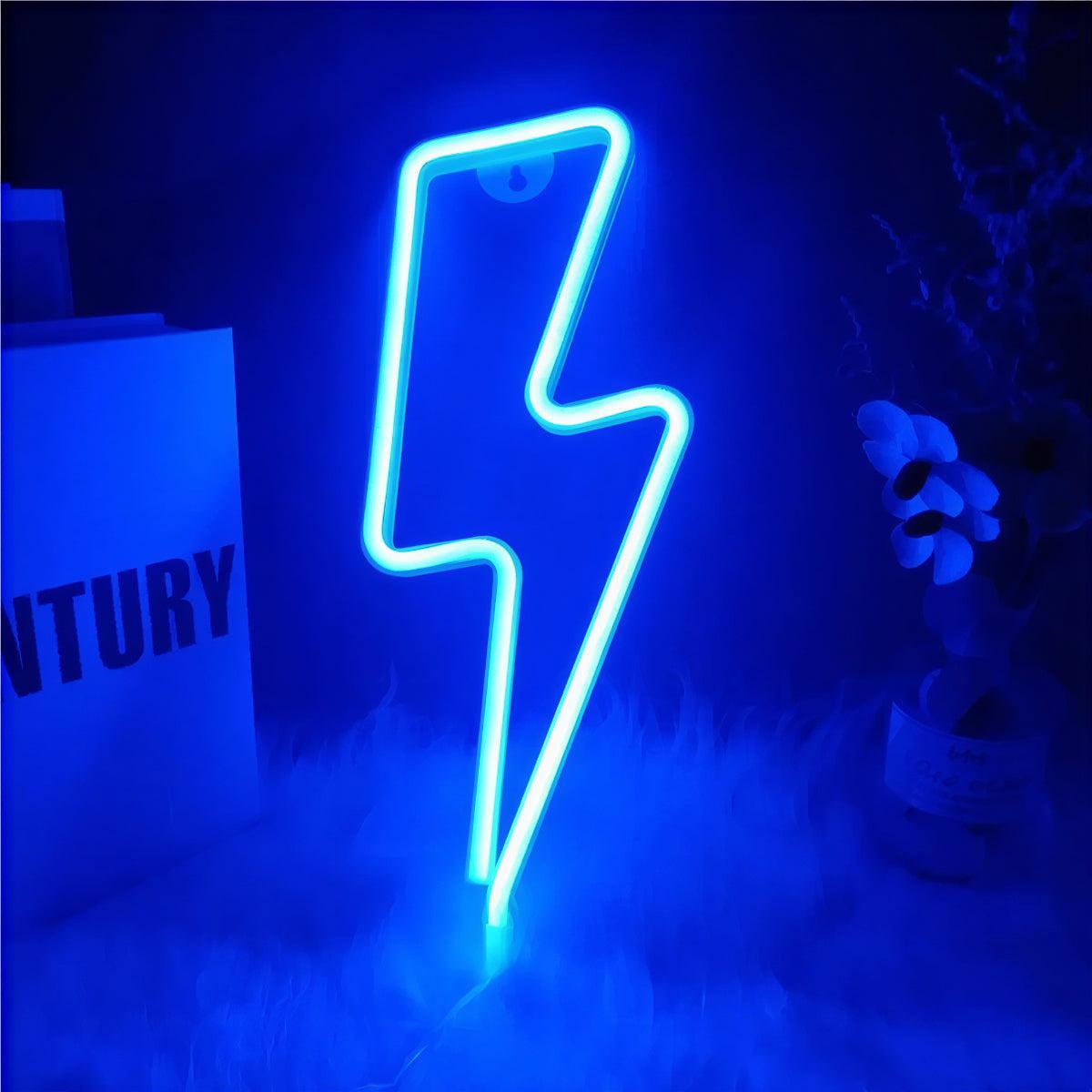 Lightning Bolt Neon Sign for Wall Art