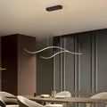 Linear Wave Styled Kitchen Island Pendant Lighting With Adjustable Suspension