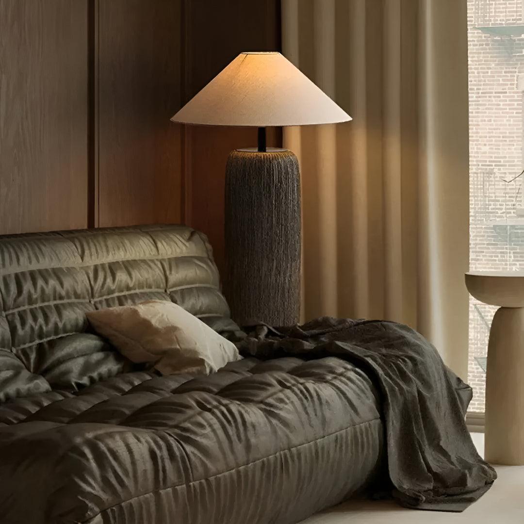 Living Room Floor Lamp With Minimalistic Sculptural Ambient Japanese Glow