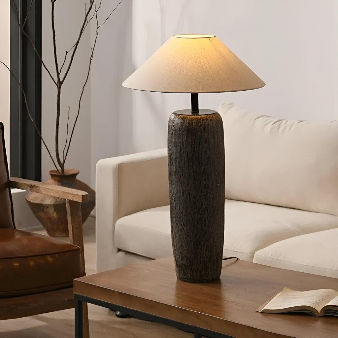 Living Room Floor Lamp With Minimalistic Sculptural Ambient Japanese Glow