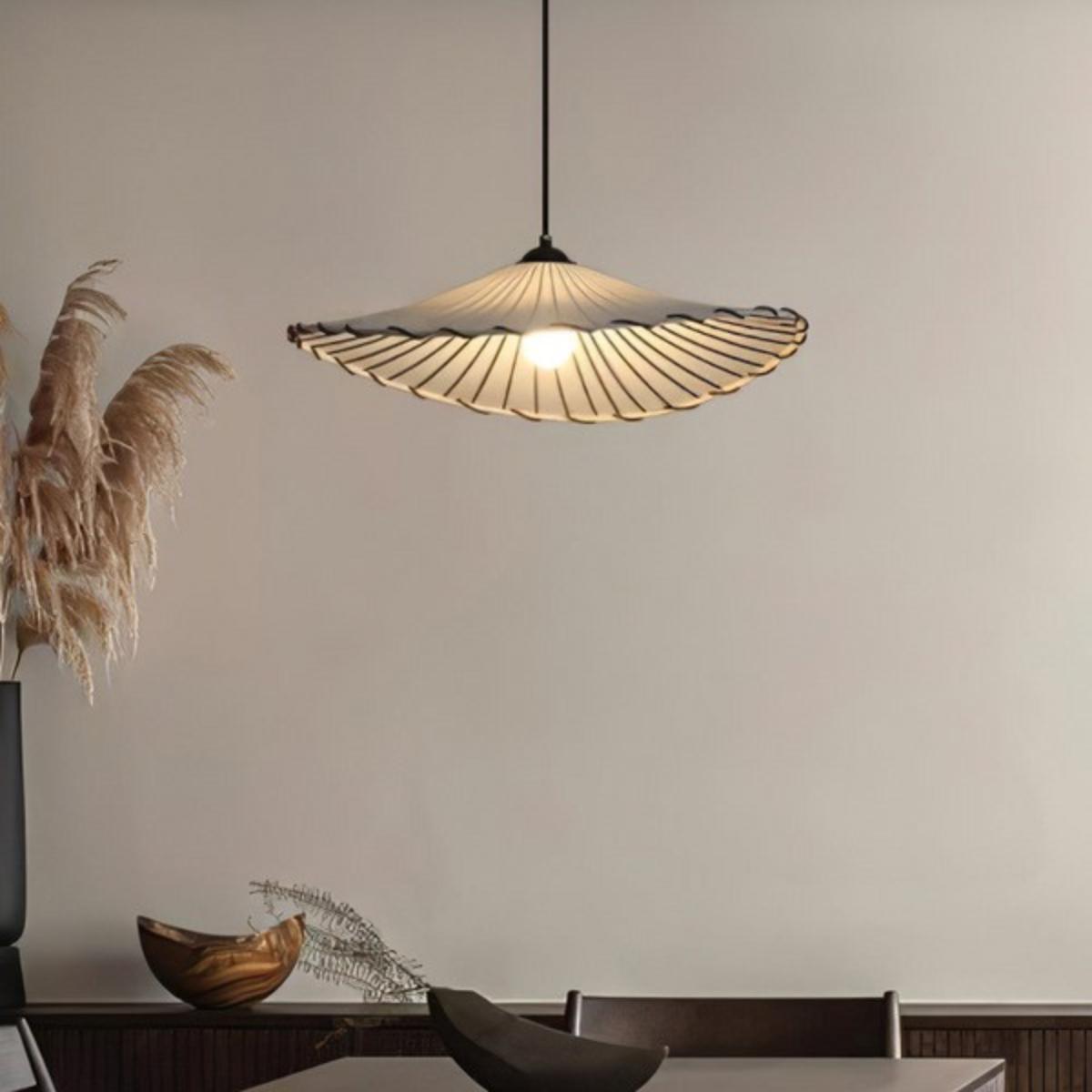 Lotus Styled Ceiling Pendant Light With Curved Shade
