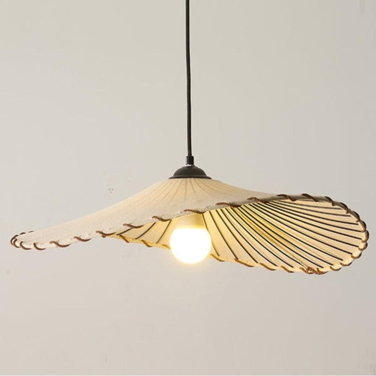 Lotus Styled Ceiling Pendant Light With Curved Shade