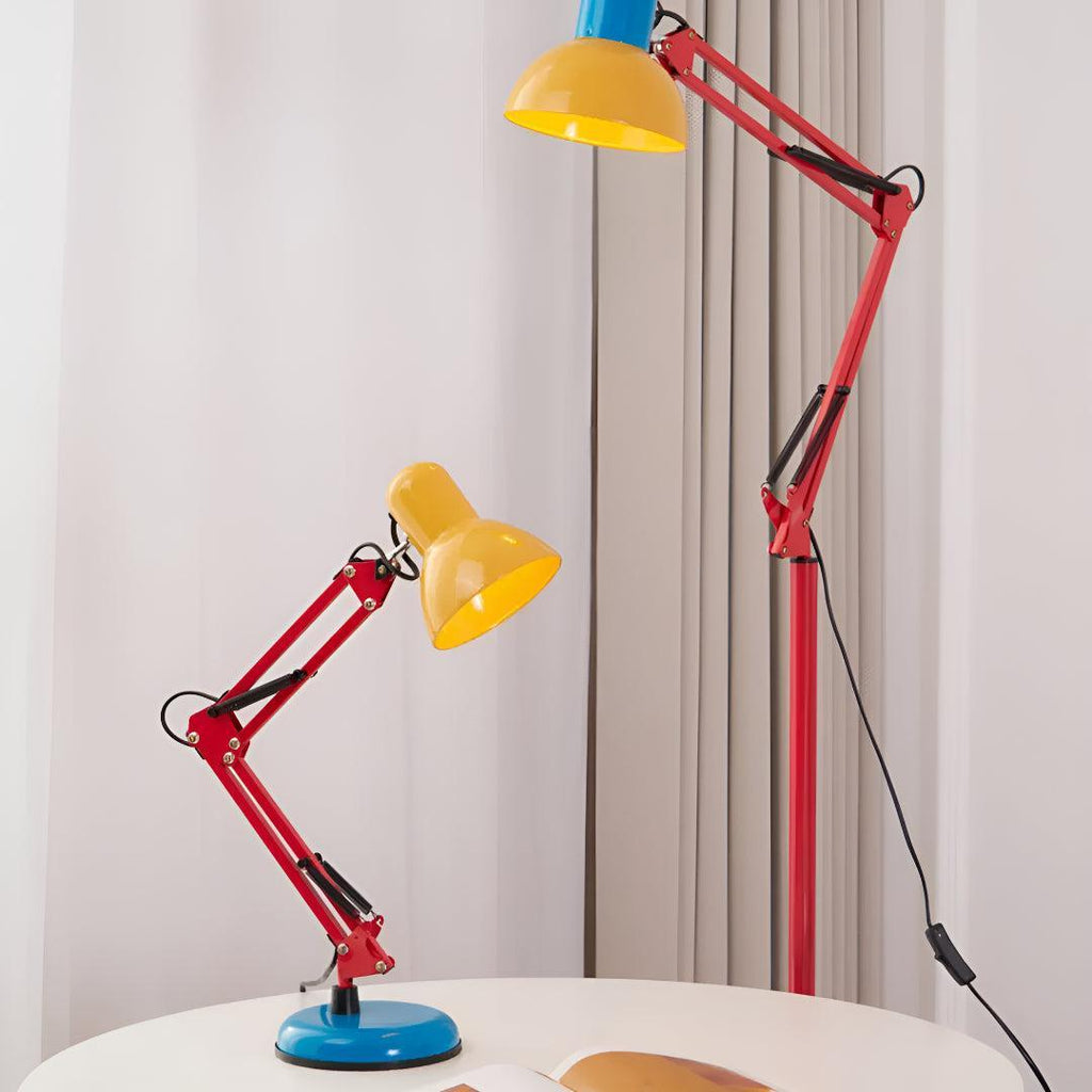 Memphis Styled Adjustable Desk Lamp With Adjustable Arm