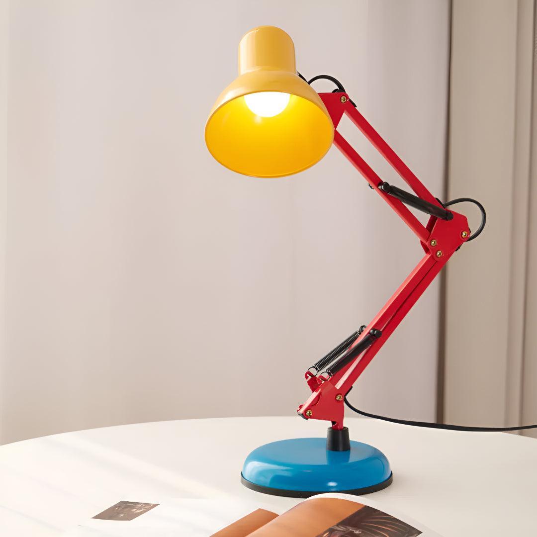 Memphis Styled Adjustable Desk Lamp With Adjustable Arm