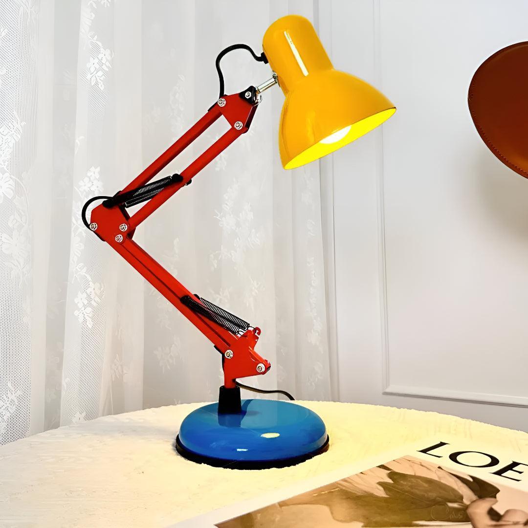 Memphis Styled Adjustable Desk Lamp With Adjustable Arm