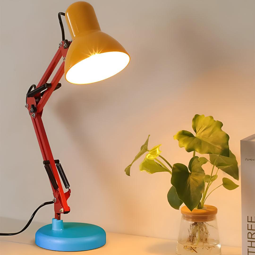 Memphis Styled Adjustable Desk Lamp With Adjustable Arm