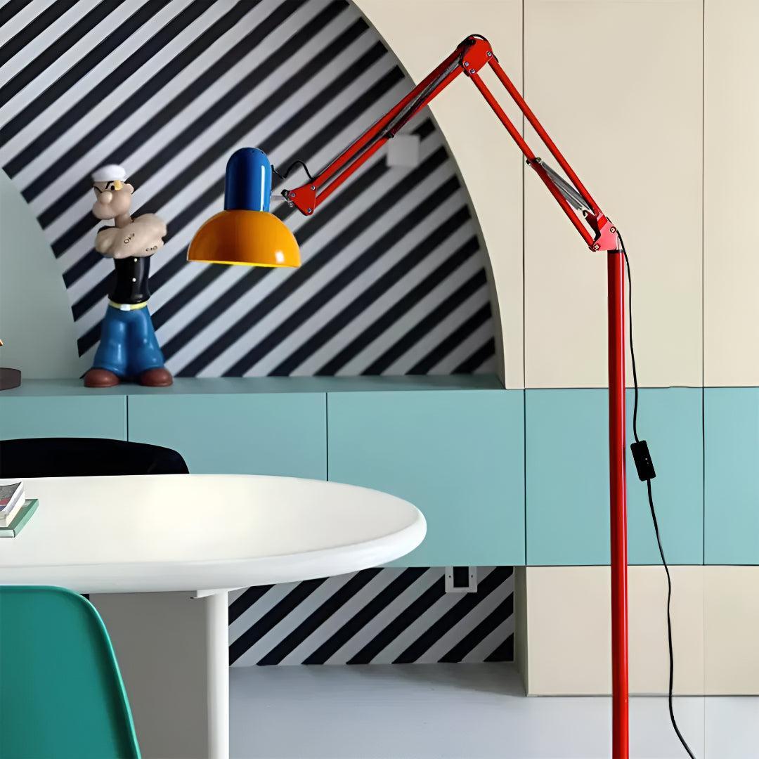 Memphis Styled Floor Light With Adjustable Reading Light