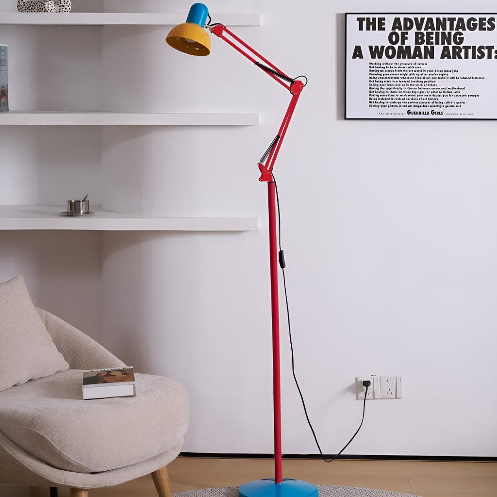 Memphis Styled Floor Light With Adjustable Reading Light