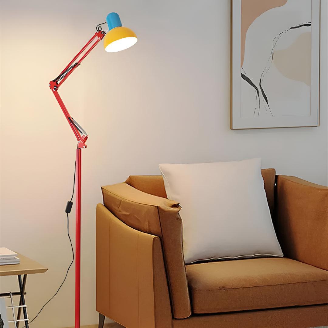 Memphis Styled Floor Light With Adjustable Reading Light