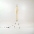 Mid Century Japandi Washi Styled Tiered Paper Floor Lamp With Sculptural Ambient Lighting
