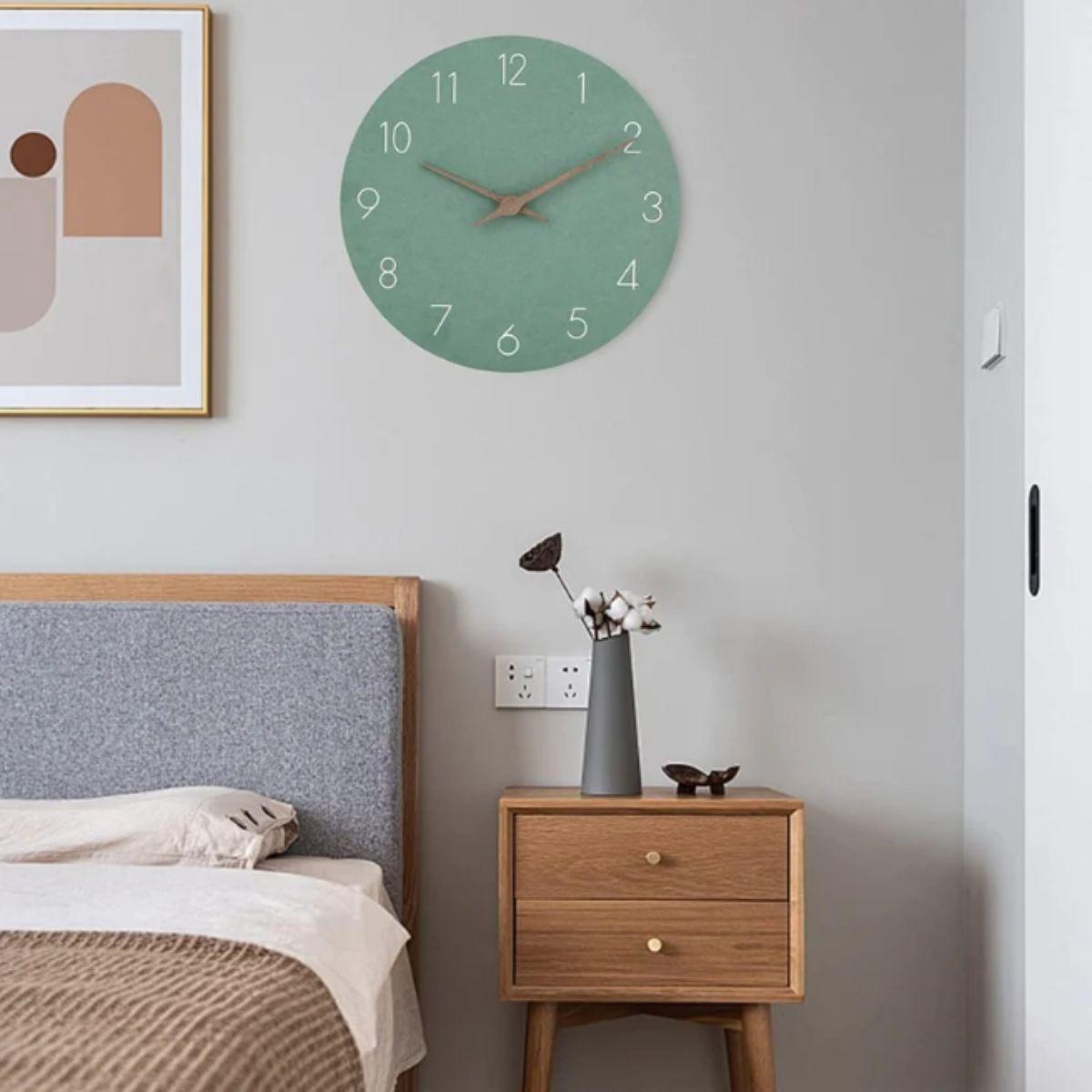 Mid Century Minimalist Wall Clock With Silent Quartz Movement