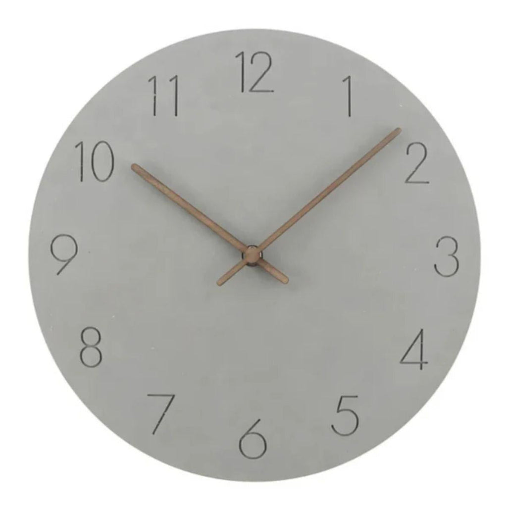 Mid Century Round Wall Clock with Silent Quartz Movement