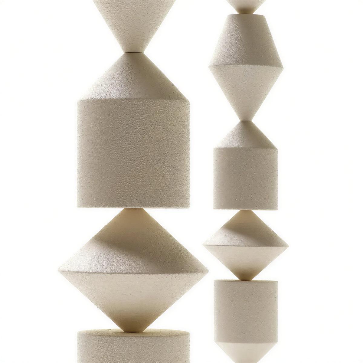 Mid Century Style Floor Lamp With Geometric Sculptural Design