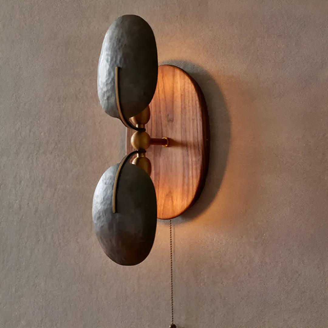 Mid Century Wall Mounted Sconce Lighting Fixture With Pull-Chain