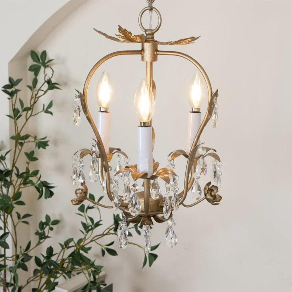 Mini Decorative Vintage Crystal Ceiling Chandelier Light