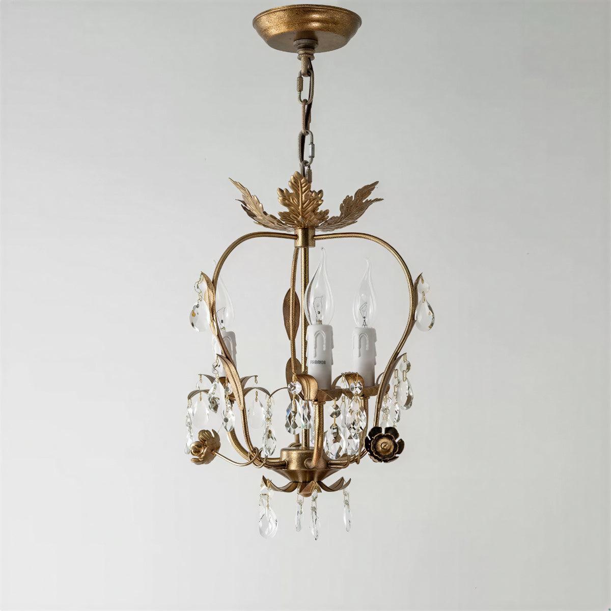 Mini Decorative Vintage Crystal Ceiling Chandelier Light