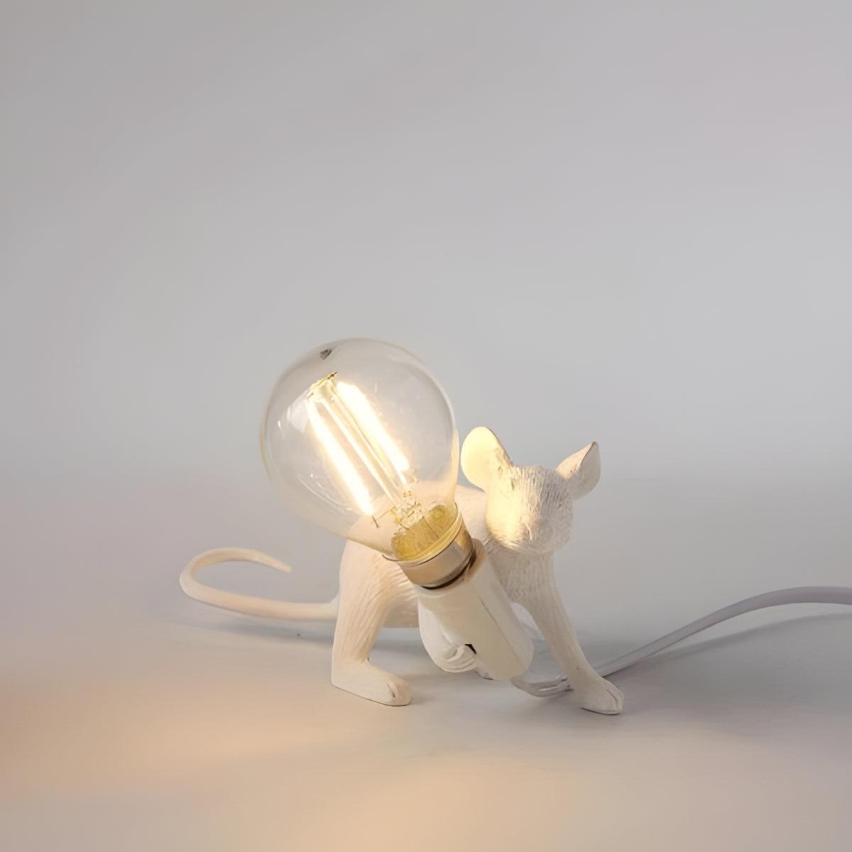 Miniature Table Lamp Mouse Figures For Desk