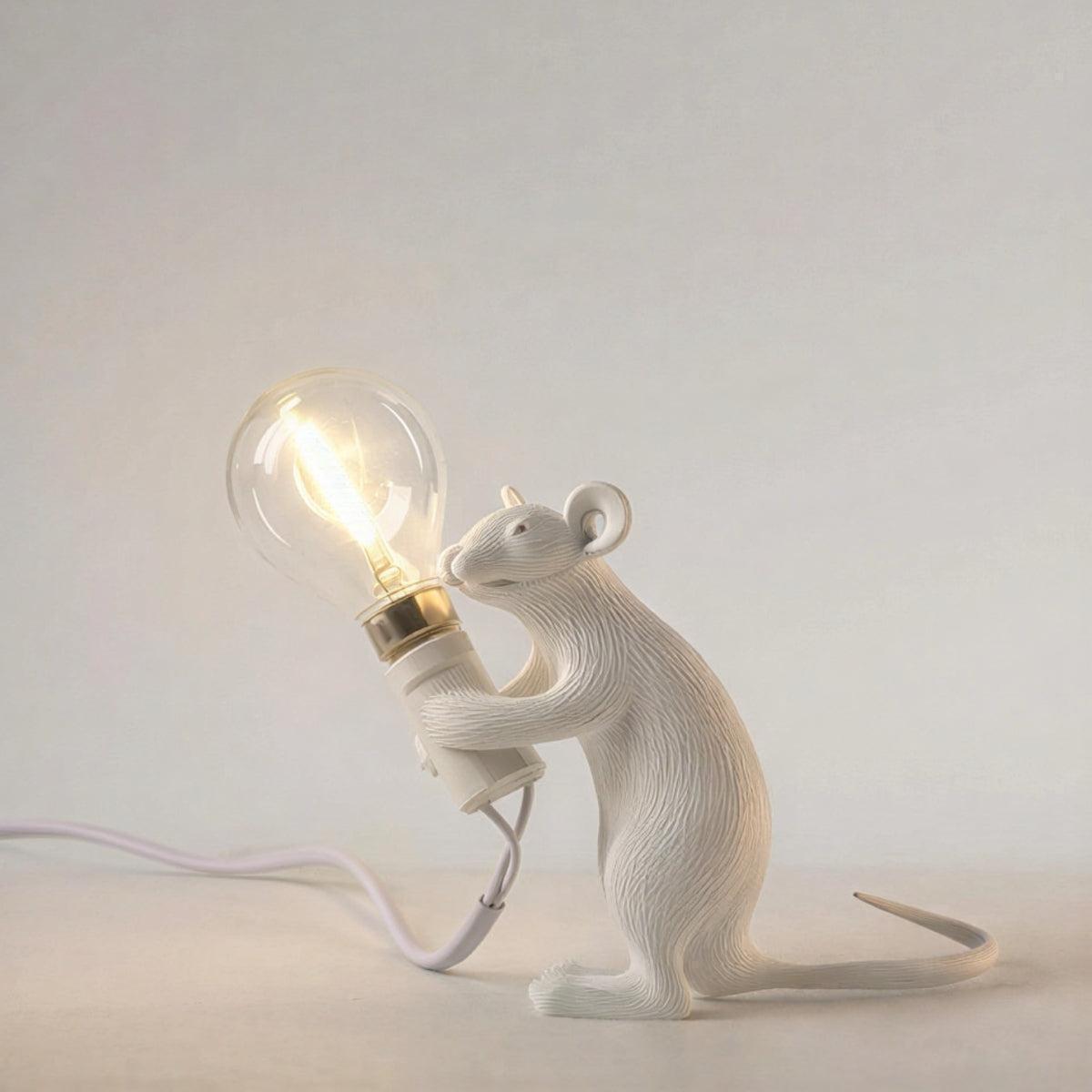 Miniature Table Lamp Mouse Figures For Desk