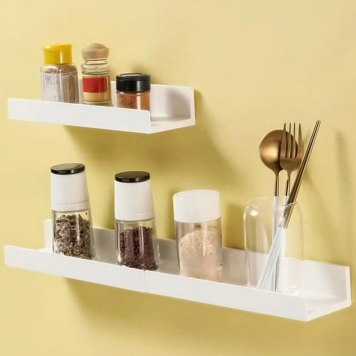 Minimalist Adhesive Floating Wall Shelves For Display