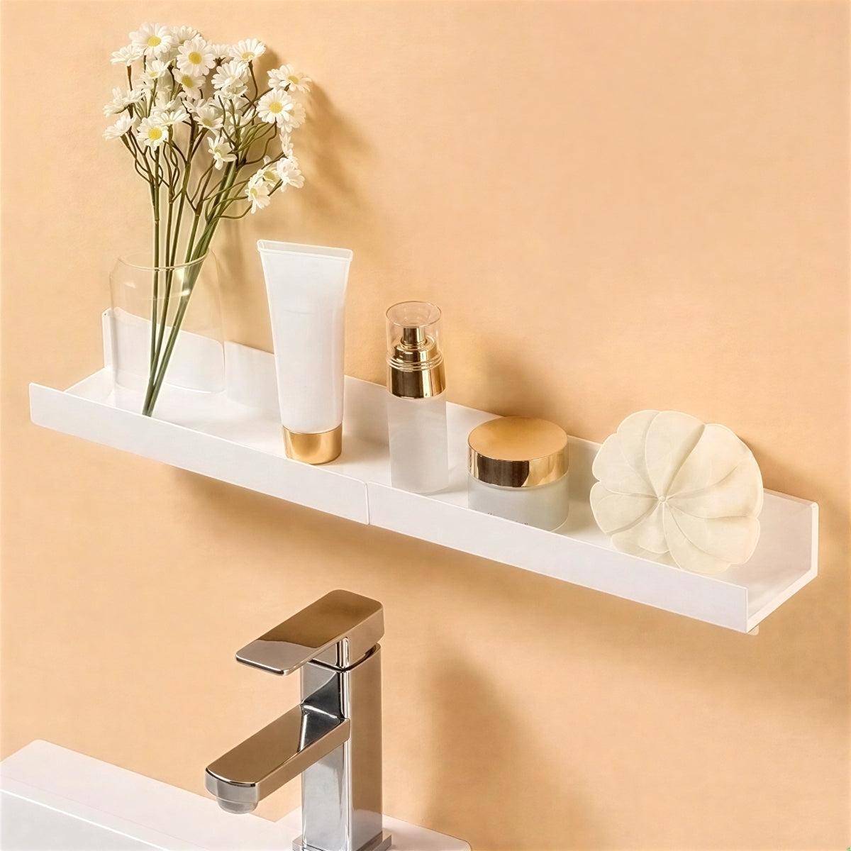 Minimalist Adhesive Floating Wall Shelves For Display