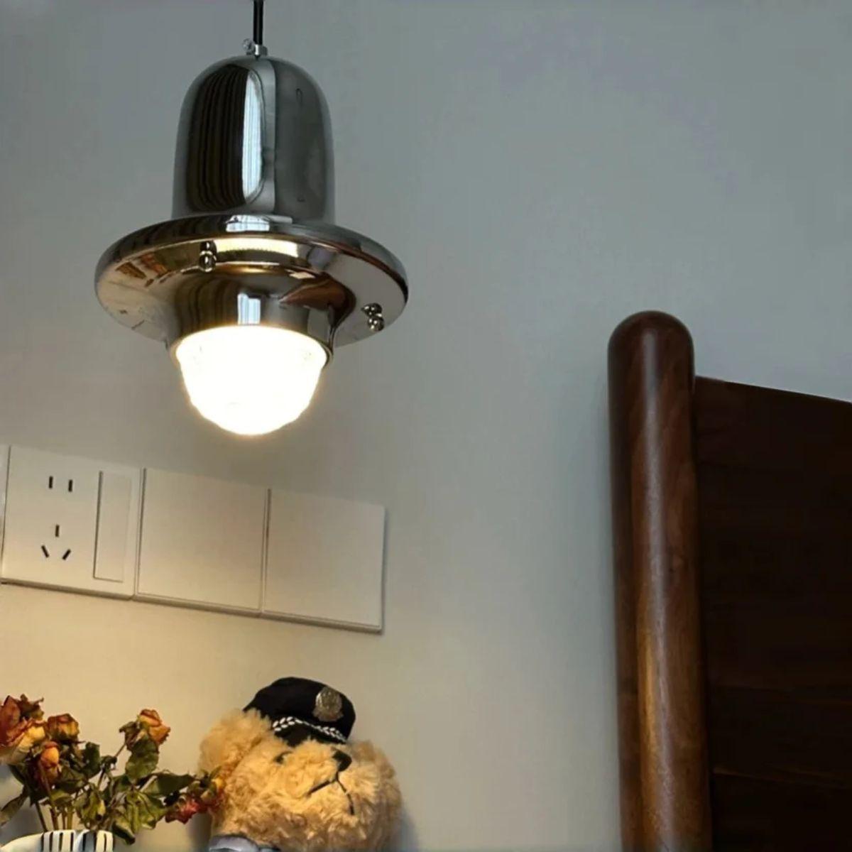 Minimalist Metal Pendant Light with Geometric Bauhaus Design