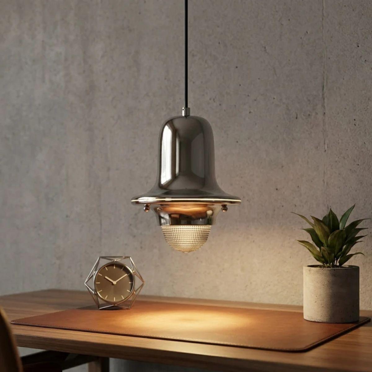 Minimalist Metal Pendant Light with Geometric Bauhaus Design