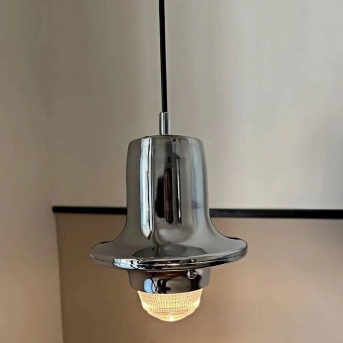 Minimalist Metal Pendant Light with Geometric Bauhaus Design