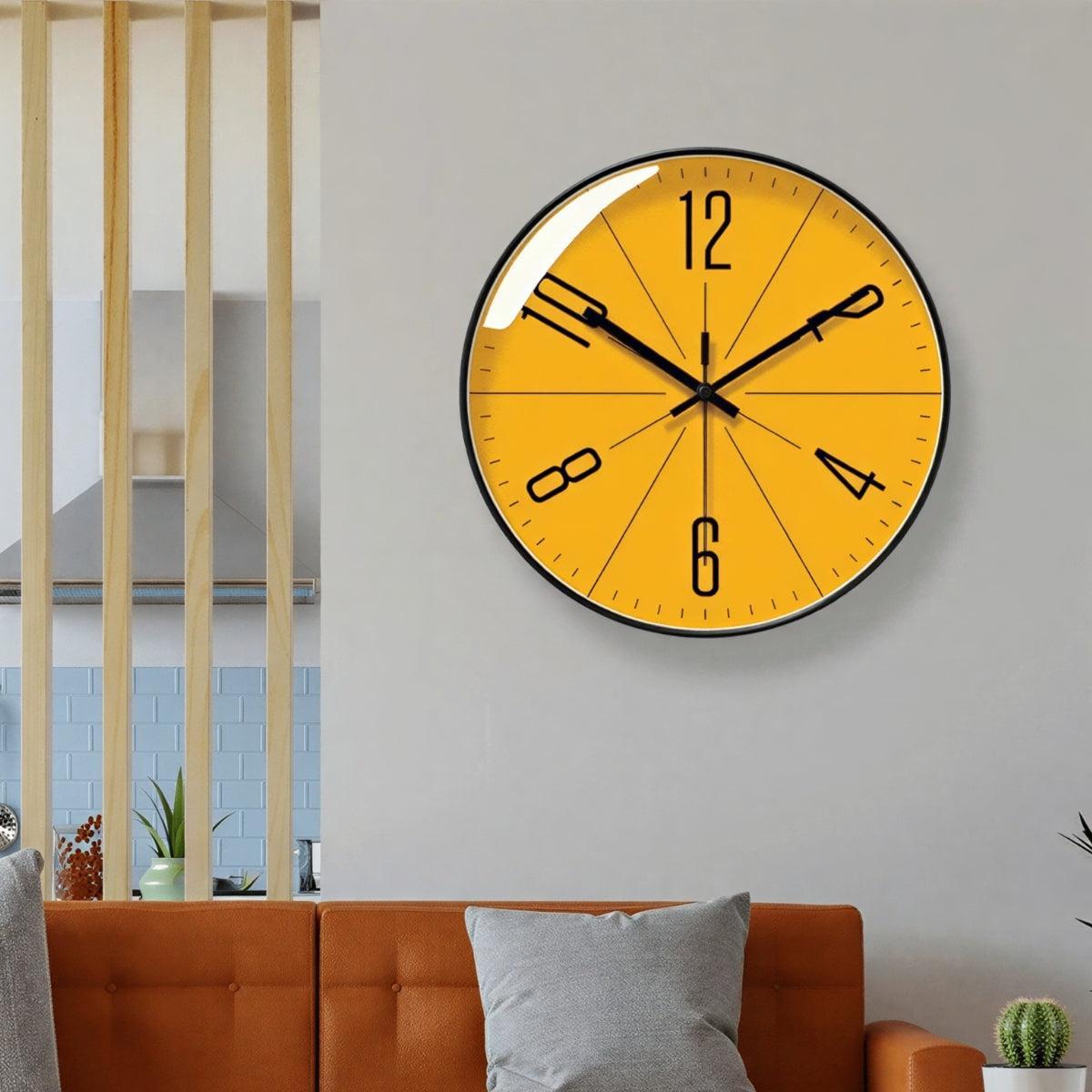 Minimalist Mid Century Wall Clock With Silent Ticking