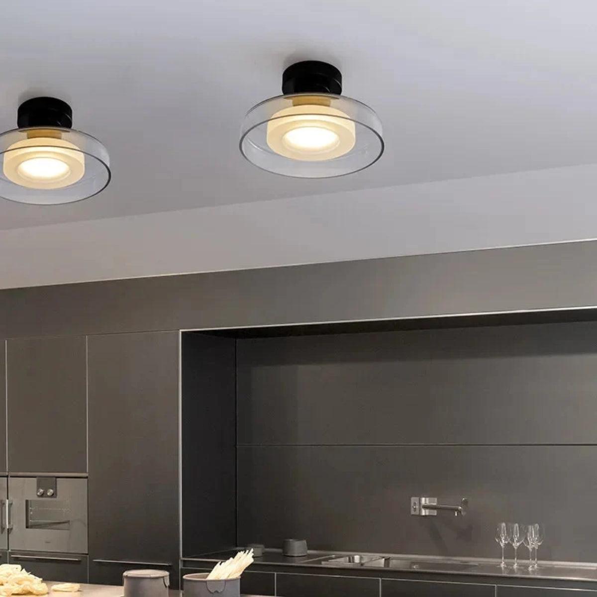 Minimalist Round Glass Ceiling Or Wall Mounted Sconce Light