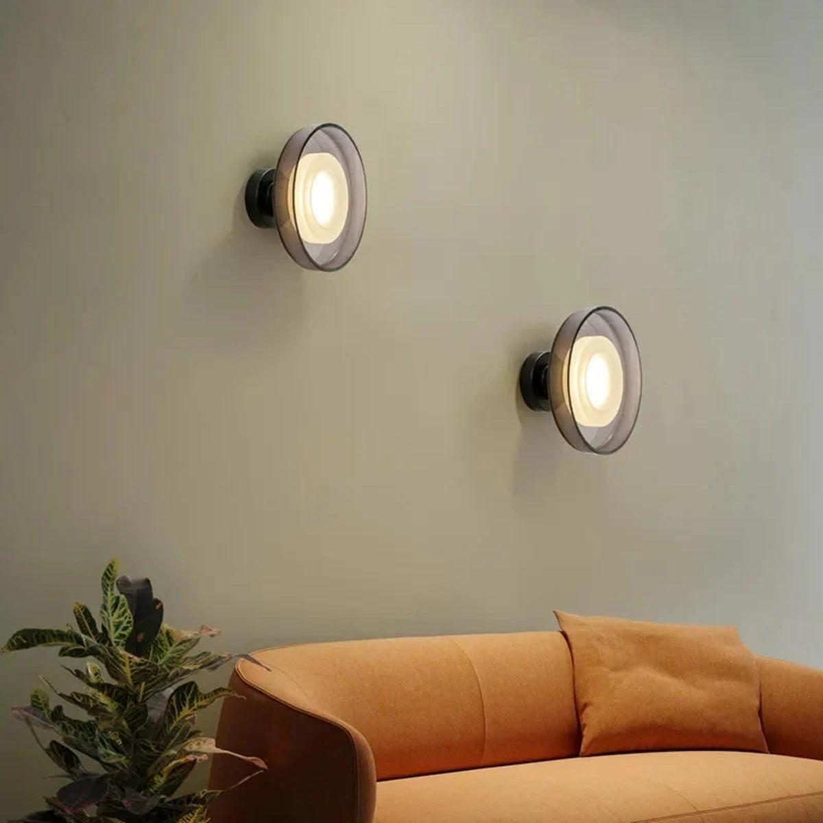 Minimalist Round Glass Ceiling Or Wall Mounted Sconce Light