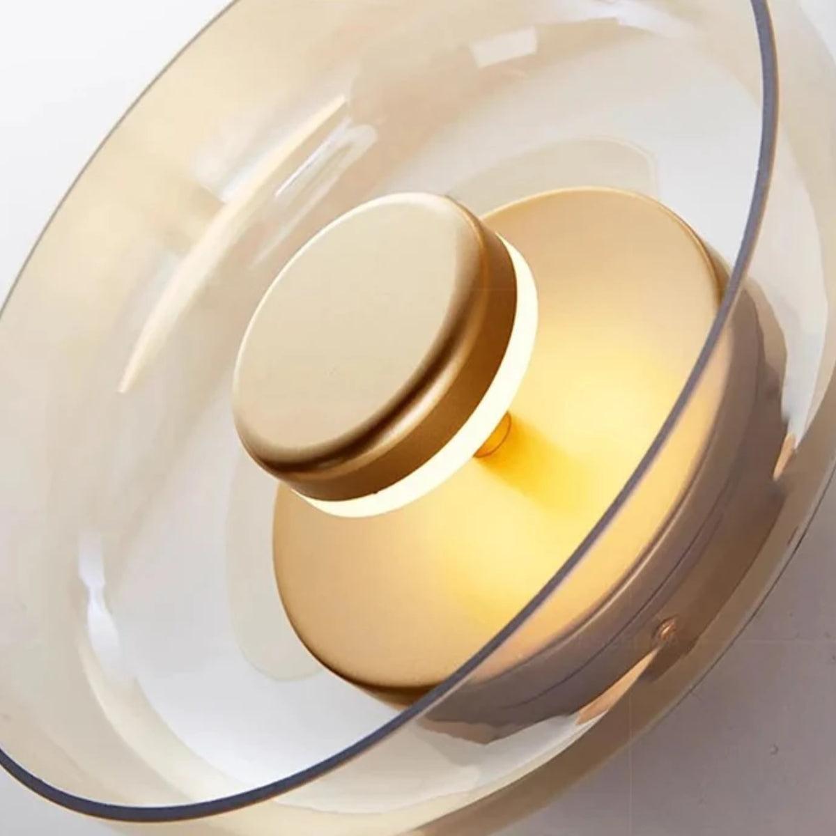 Minimalist Round Glass Shade Wall Sconce Light Fixture