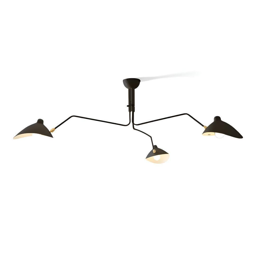 Minimalist Spider Chandelier Ceiling Lighting Fixture With Adjustable Arms