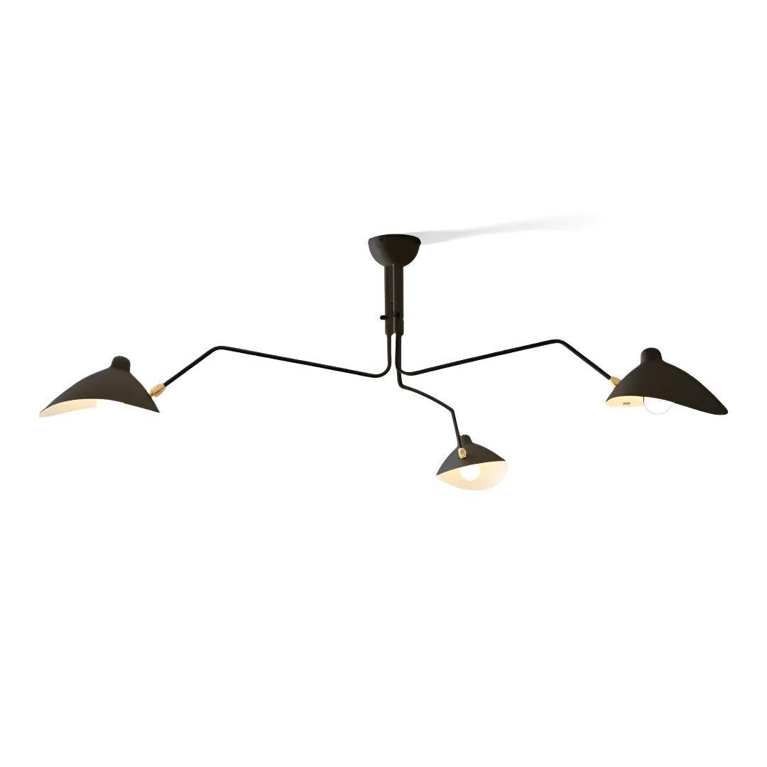 Minimalist Spider Chandelier Ceiling Lighting Fixture With Adjustable Arms