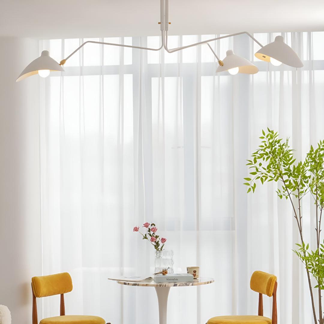 Minimalist Spider Chandelier Ceiling Lighting Fixture With Adjustable Arms
