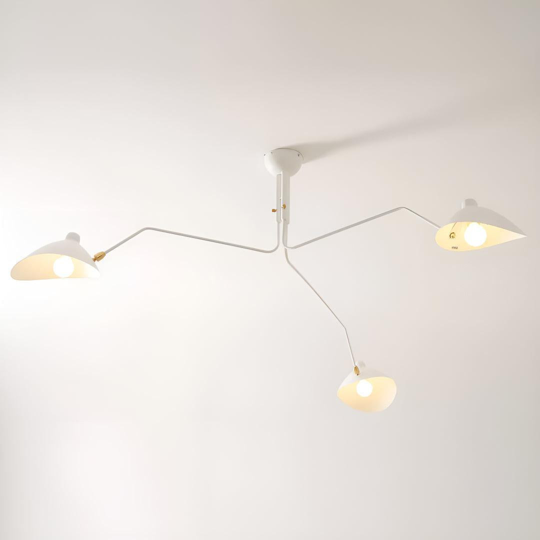 Minimalist Spider Chandelier Ceiling Lighting Fixture With Adjustable Arms