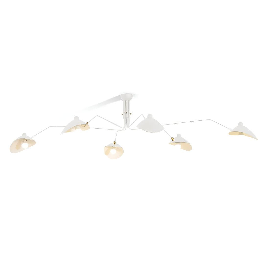 Minimalist Spider Chandelier Ceiling Lighting Fixture With Adjustable Arms