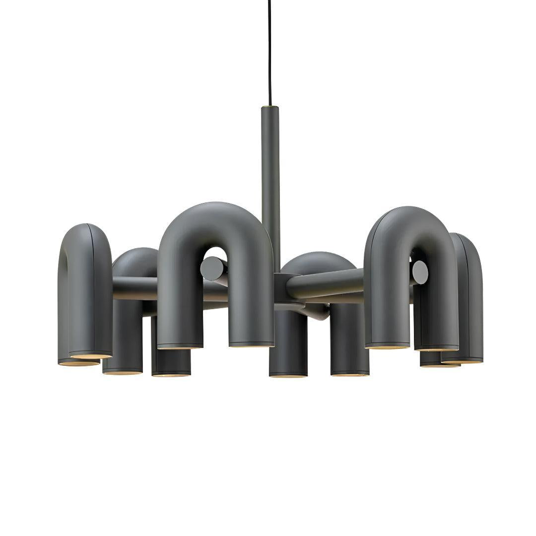 Modern Above Head Ceiling Chandelier With Adjustable U-Shape Lights