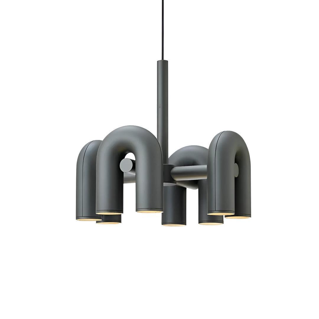 Modern Above Head Ceiling Chandelier With Adjustable U-Shape Lights