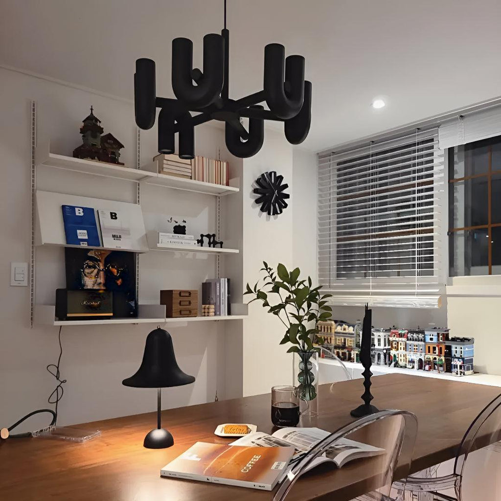 Modern Above Head Ceiling Chandelier With Adjustable U-Shape Lights