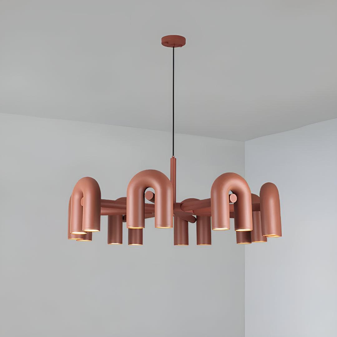 Modern Above Head Ceiling Chandelier With Adjustable U-Shape Lights