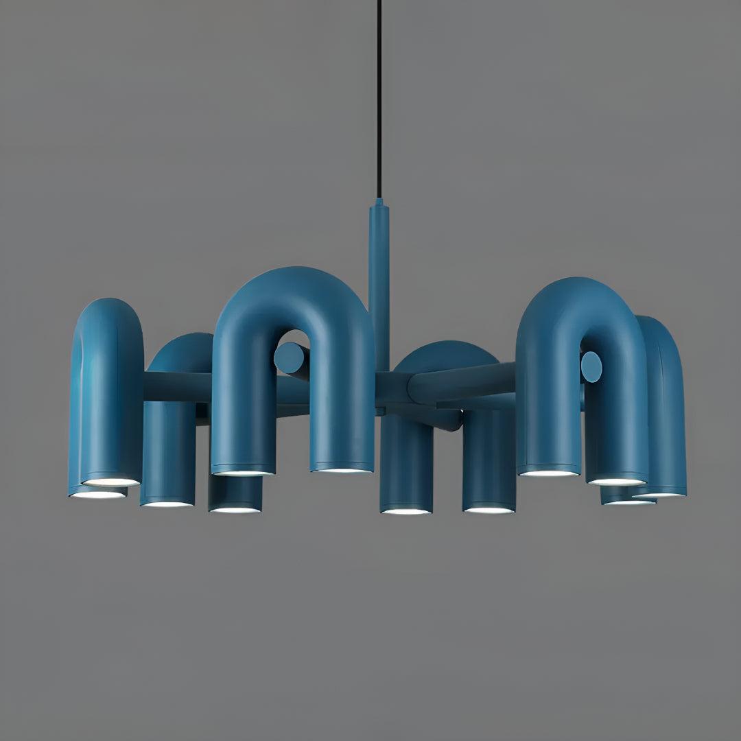 Modern Above Head Ceiling Chandelier With Adjustable U-Shape Lights