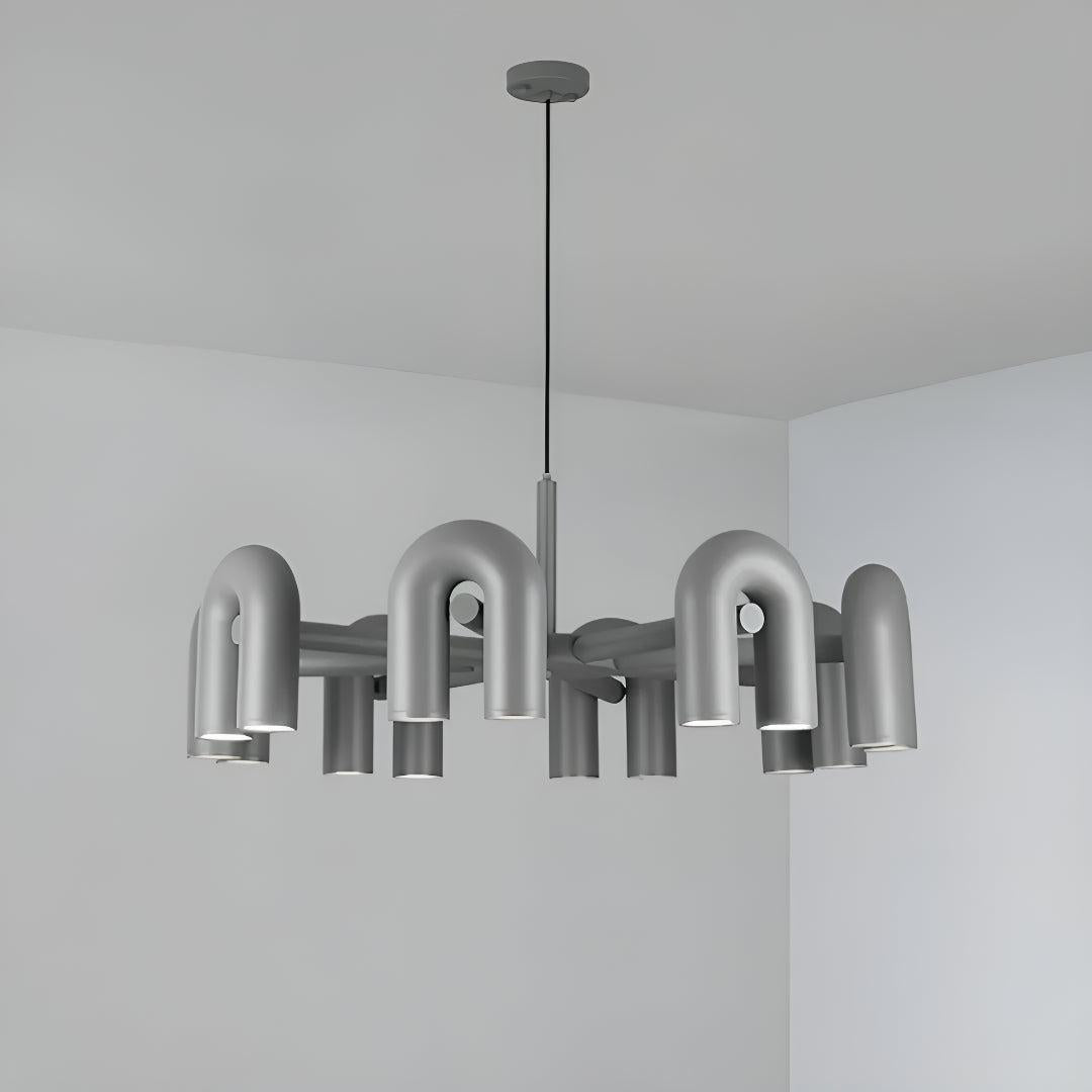 Modern Above Head Ceiling Chandelier With Adjustable U-Shape Lights