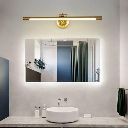 Modern Above Mirror Bathroom Vanity Light Fixture With Sleek Gold Design
