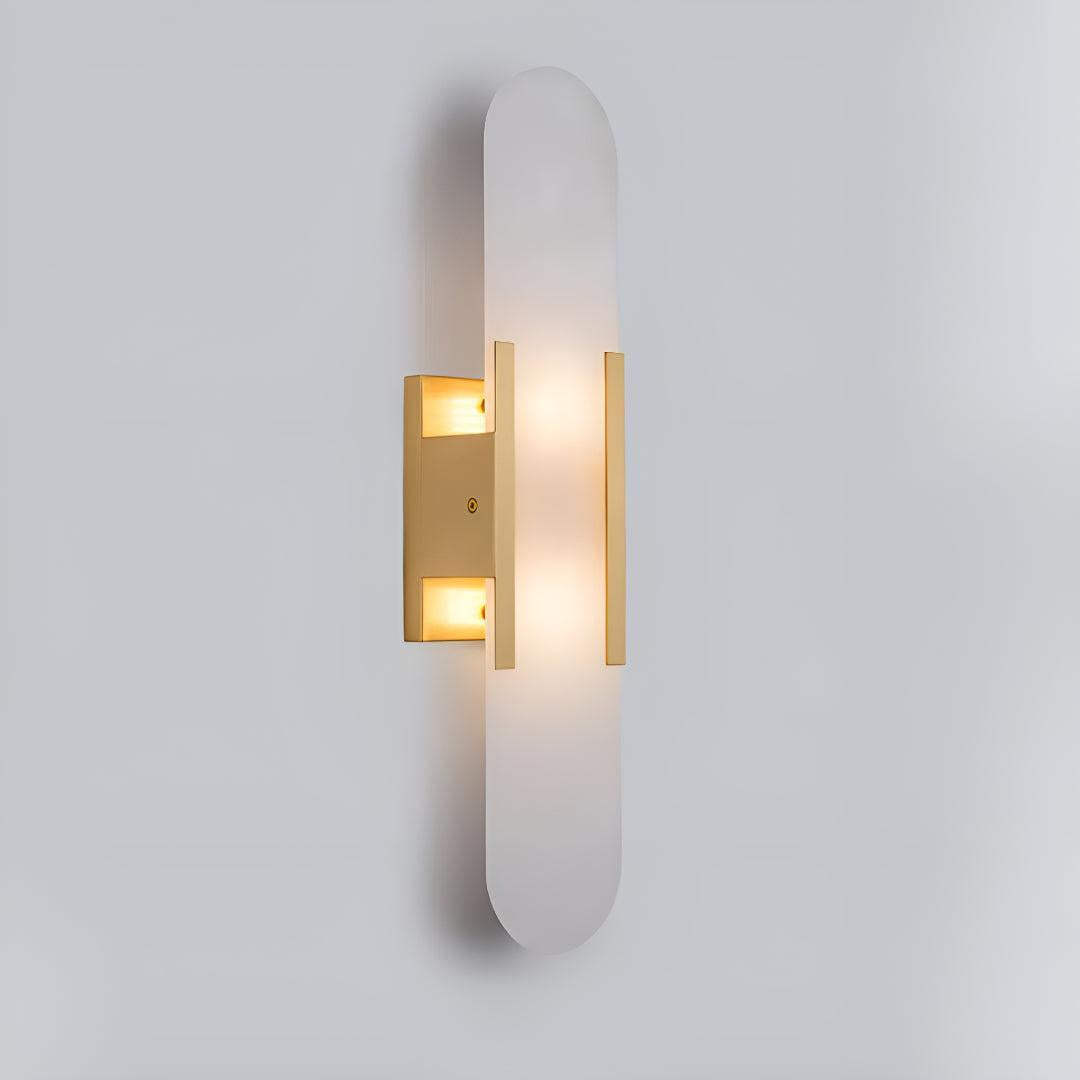 Modern Alabaster Wall Sconce Light Fixture With Elongated Silhouette
